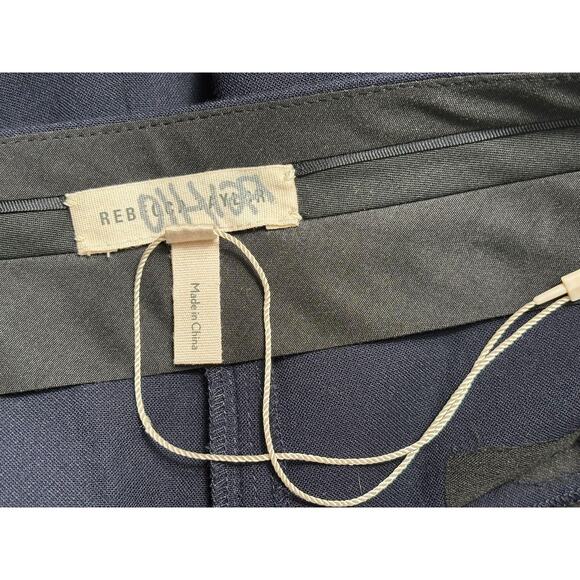 Rebel Wilson Angels Pants Womens Size 34 Navy Blue Side Zip Trim Ankle Trousers - Picture 3 of 8